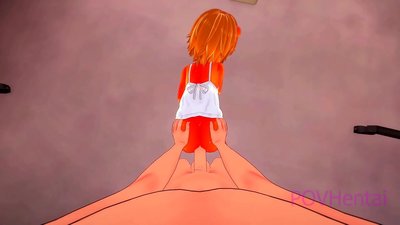 Elementa Flama Monstro Knabino